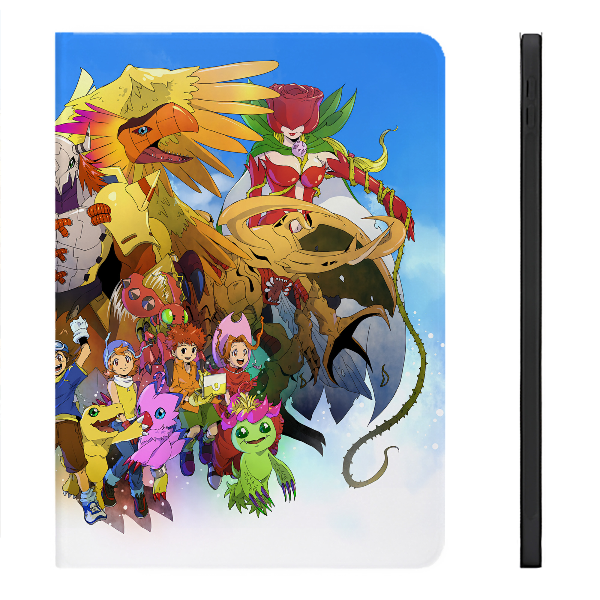 （画像用） Digimon デジタルモンスター/デジモン IPadケース ペンホルダー付き ブックスタイルデザイン